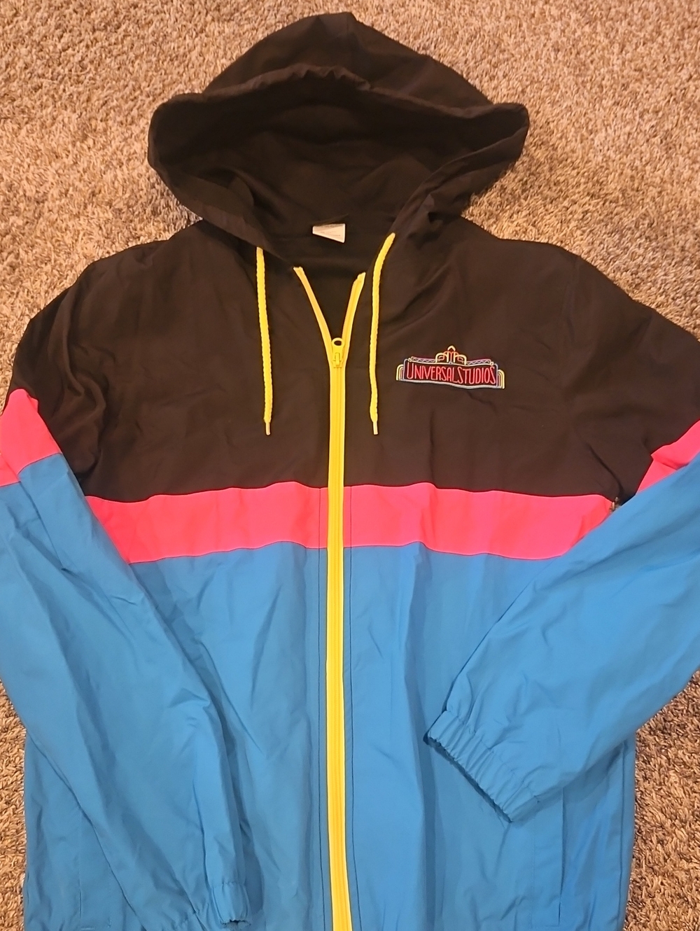 Universal Mesh-Lined Jacket with Black, Yellow, Navy Panels